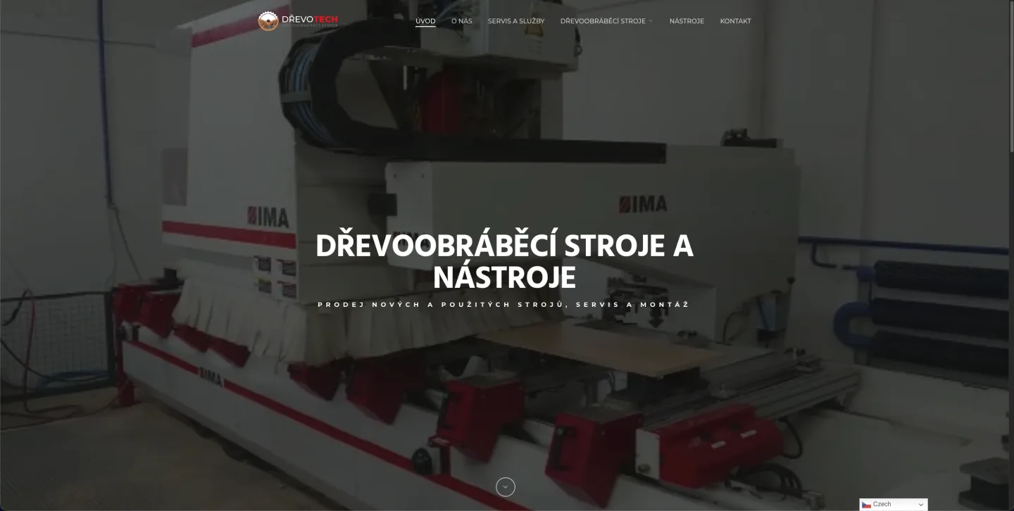 Screenshot webu Drevotech