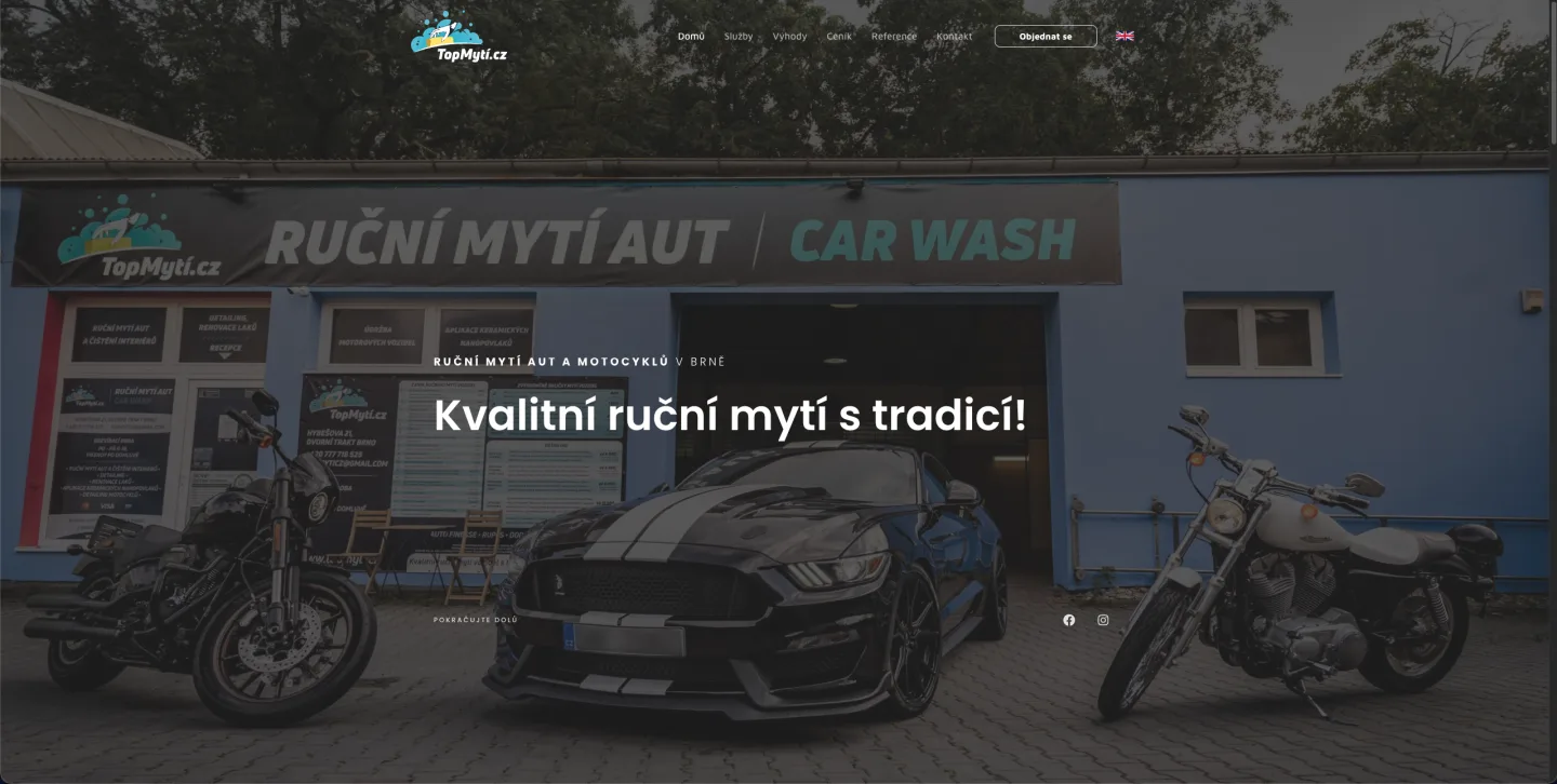 Screenshot webu TopMyti.cz